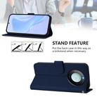 For Honor X9c Smart Global  Skin Feel Solid Color Leather Phone Case with Lanyard(Navy Blue) - 3