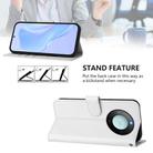 For Honor X9c Smart Global  Skin Feel Solid Color Leather Phone Case with Lanyard(White) - 3