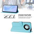 For Honor X9c Smart Global  Skin Feel Solid Color Leather Phone Case with Lanyard(Sky Blue) - 3