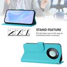 For Honor X9c Smart Global  Skin Feel Solid Color Leather Phone Case with Lanyard(Lake Blue) - 3