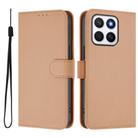 For Honor X8c 4G Global Skin Feel Solid Color Leather Phone Case with Lanyard(Nude) - 2