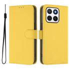 For Honor X8c 4G Global Skin Feel Solid Color Leather Phone Case with Lanyard(Lemon Yellow) - 2