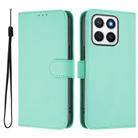 For Honor X8c 4G Global Skin Feel Solid Color Leather Phone Case with Lanyard(Mint Green) - 2