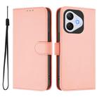 For Honor 400 Lite Global Skin Feel Solid Color Leather Phone Case with Lanyard(Pink) - 2