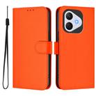 For Honor 400 Lite Skin Feel Solid Color Leather Phone Case with Lanyard(Orange) - 2
