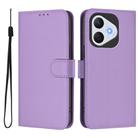 For Honor 400 Lite Skin Feel Solid Color Leather Phone Case with Lanyard(Lavender Purple) - 2