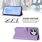 For Honor 400 Lite Skin Feel Solid Color Leather Phone Case with Lanyard(Lavender Purple) - 3