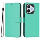 For Honor 400 Lite Skin Feel Solid Color Leather Phone Case with Lanyard(Green) - 2