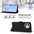 For Honor 400 Lite Skin Feel Solid Color Leather Phone Case with Lanyard(Black) - 3