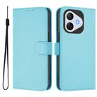 For Honor 400 Lite Skin Feel Solid Color Leather Phone Case with Lanyard(Sky Blue) - 2