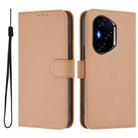 For Honor 400 Skin Feel Solid Color Leather Phone Case with Lanyard(Nude) - 2