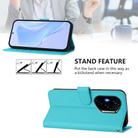 For Honor 400 Skin Feel Solid Color Leather Phone Case with Lanyard(Lake Blue) - 3