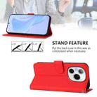 For Honor Power 5G Skin Feel Solid Color Leather Phone Case with Lanyard(Red) - 3