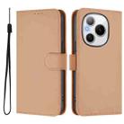 For Honor Power 5G Skin Feel Solid Color Leather Phone Case with Lanyard(Nude) - 2