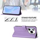 For Honor Power 5G Skin Feel Solid Color Leather Phone Case with Lanyard(Lavender Purple) - 3