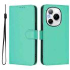 For Honor Power 5G Skin Feel Solid Color Leather Phone Case with Lanyard(Green) - 2