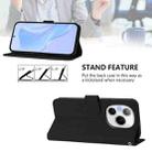 For Honor Power 5G Skin Feel Solid Color Leather Phone Case with Lanyard(Black) - 3