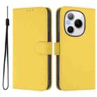 For Honor Power 5G Skin Feel Solid Color Leather Phone Case with Lanyard(Lemon Yellow) - 2