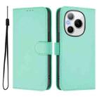 For Honor Power 5G Skin Feel Solid Color Leather Phone Case with Lanyard(Mint Green) - 2
