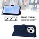 For Honor Power 5G Skin Feel Solid Color Leather Phone Case with Lanyard(Navy Blue) - 3