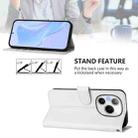 For Honor Power 5G Skin Feel Solid Color Leather Phone Case with Lanyard(White) - 3