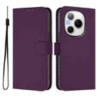 For Honor Power 5G Skin Feel Solid Color Leather Phone Case with Lanyard(Violet) - 2