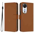For Honor Play 60 5G Skin Feel Solid Color Leather Phone Case with Lanyard(Brown) - 2