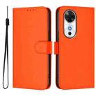 For Honor Play 60 5G Skin Feel Solid Color Leather Phone Case with Lanyard(Orange) - 2