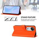 For Honor Play 60 5G Skin Feel Solid Color Leather Phone Case with Lanyard(Orange) - 3