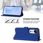 For Honor Play 60 5G Skin Feel Solid Color Leather Phone Case with Lanyard(Dark Blue) - 3