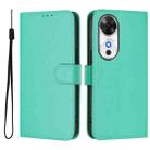 For Honor Play 60 5G Skin Feel Solid Color Leather Phone Case with Lanyard(Green) - 2