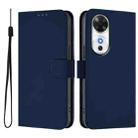 For Honor Play 60 5G Skin Feel Solid Color Leather Phone Case with Lanyard(Navy Blue) - 2