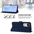 For Honor Play 60 5G Skin Feel Solid Color Leather Phone Case with Lanyard(Navy Blue) - 3