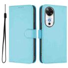 For Honor Play 60 5G Skin Feel Solid Color Leather Phone Case with Lanyard(Sky Blue) - 2