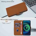 For Honor 400 Pro Global 160.8mm Skin Feel Solid Color Leather Phone Case with Lanyard(Brown) - 3