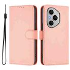 For Honor 400 Pro Global 160.8mm Skin Feel Solid Color Leather Phone Case with Lanyard(Pink) - 2