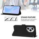 For Honor 400 Pro Global 160.8mm Skin Feel Solid Color Leather Phone Case with Lanyard(Black) - 4