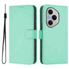 For Honor 400 Pro Global 160.8mm Skin Feel Solid Color Leather Phone Case with Lanyard(Mint Green) - 2