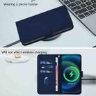 For Honor 400 Pro Global 160.8mm Skin Feel Solid Color Leather Phone Case with Lanyard(Navy Blue) - 3