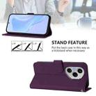 For Honor 400 Pro Global 160.8mm Skin Feel Solid Color Leather Phone Case with Lanyard(Violet) - 4