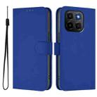 For Honor X6C 4G Skin Feel Solid Color Leather Phone Case with Lanyard(Dark Blue) - 2