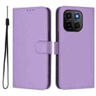 For Honor X6C 4G Skin Feel Solid Color Leather Phone Case with Lanyard(Lavender Purple) - 2