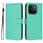 For Honor X6C 4G Skin Feel Solid Color Leather Phone Case with Lanyard(Green) - 2