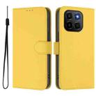 For Honor X6C 4G Skin Feel Solid Color Leather Phone Case with Lanyard(Lemon Yellow) - 2