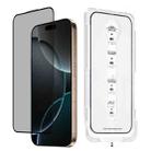 For iPhone 16 Pro Dust-Free Easy Install Privacy Tempered Glass Film(Black) - 1
