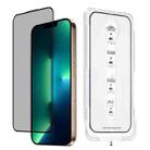 For iPhone 13 Pro Max Dust-Free Easy Install Privacy Tempered Glass Film(Black) - 1