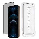 For iPhone 12 Pro Max Dust-Free Easy Install Privacy Tempered Glass Film(Black) - 1