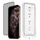For iPhone 11 Pro Max Dust-Free Easy Install Privacy Tempered Glass Film(Black) - 1