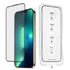 For iPhone 13 Pro Max Dust-Free Easy Install HD Tempered Glass Film(Black) - 1