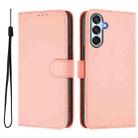 For Samsung Galaxy M15 5G / F15 5G Skin Feel Solid Color Leather Phone Case with Lanyard(Pink) - 2